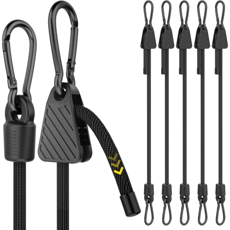 Outdoor Furniture Rope - 1-6PCS 조절 가능한 후크가 있는 번지
