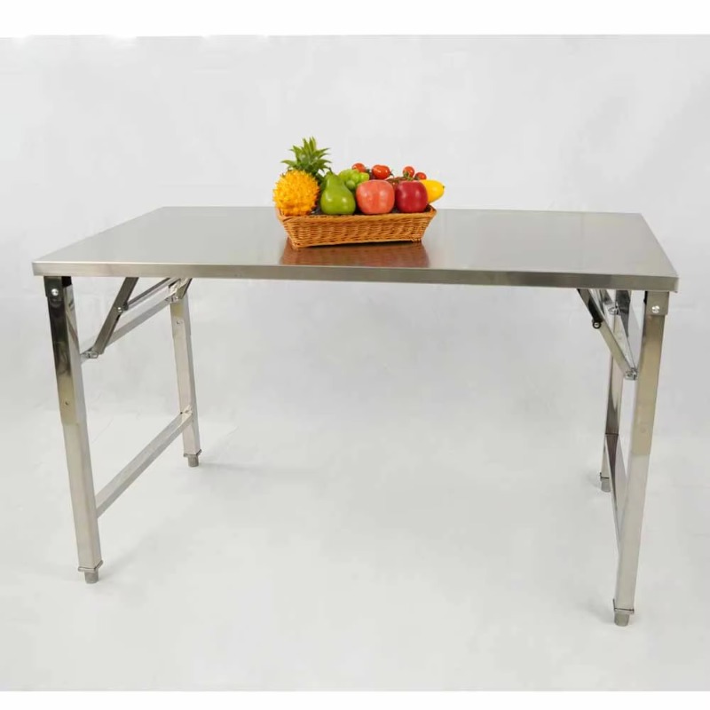 Outdoor Furniture Easy To Clean - 스테인레스 스틸 접이식 식탁 휴대용 피크닉