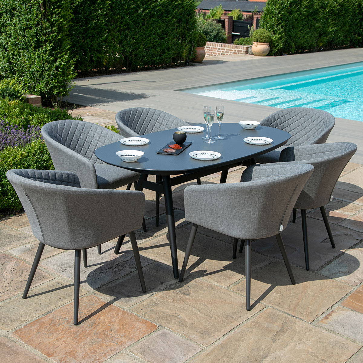 Outdoor Furniture Dining Set - 현대적인 심플 파티오 다이닝 세트 호텔