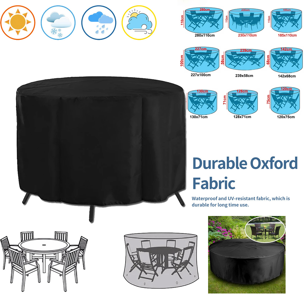 Outdoor Furniture Upholstery Near Me - 원형 커버 원형 야외 정원 가구