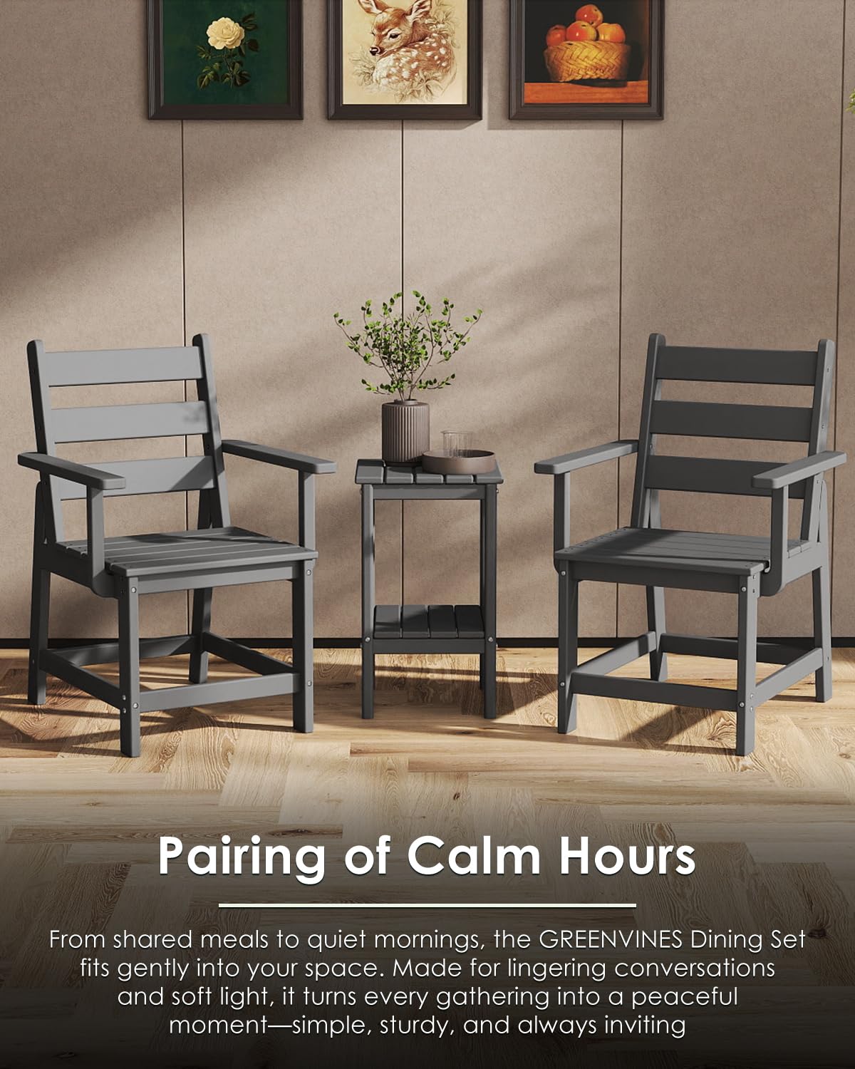 HDPE 야외 식탁 의자 세트 2개, 전천후 탈부착 가 - Outdoor Furniture Dining Set 리뷰 및 가격