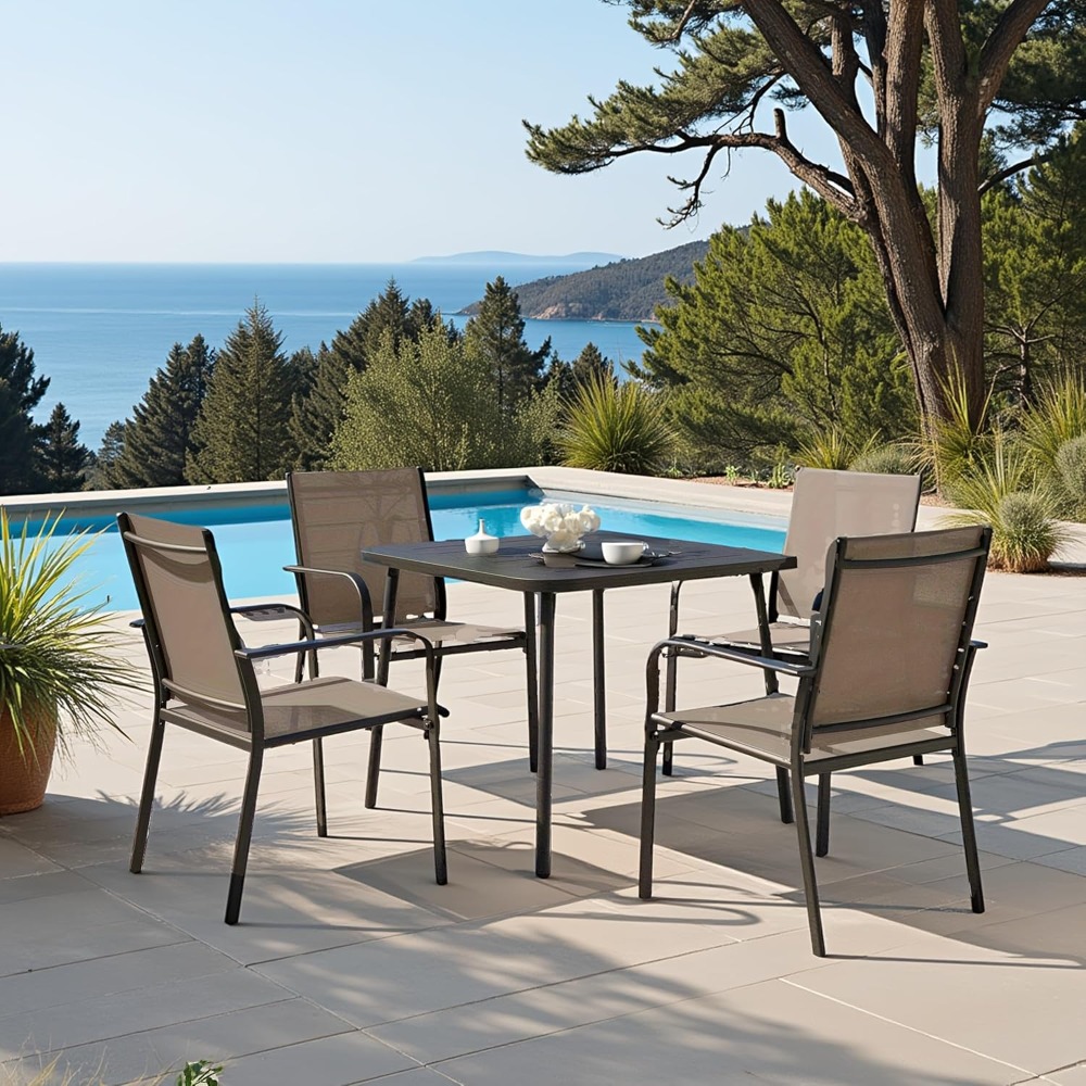 야외 식사 세트, 텍스타일렌 의자가 포함된 파티오 가구 - Outdoor Furniture Dining Set 리뷰 및 가격