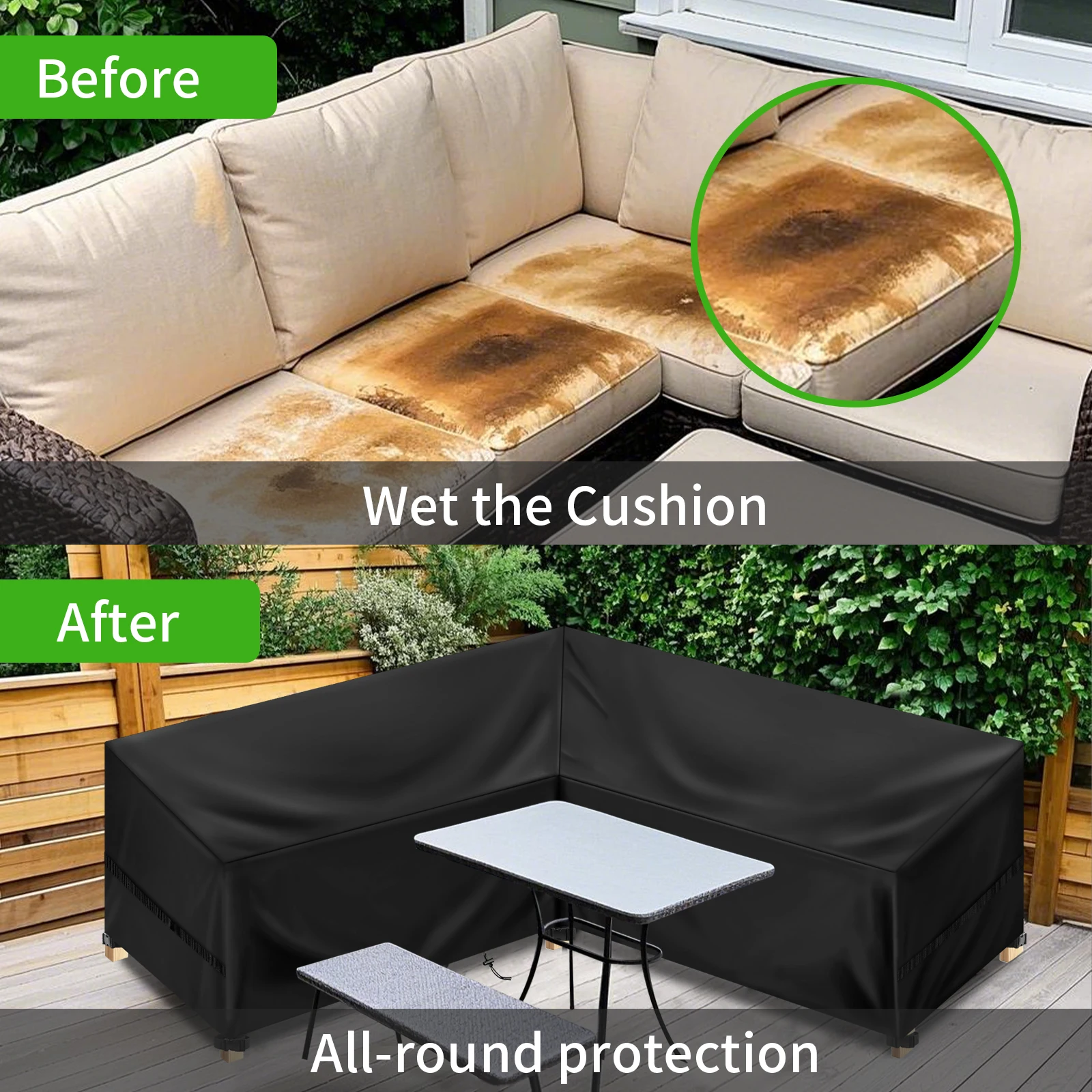 L 자형 정원 소파 커버 210x260x87cm 방수  - Outdoor Furniture Cover Xl 리뷰 및 가격