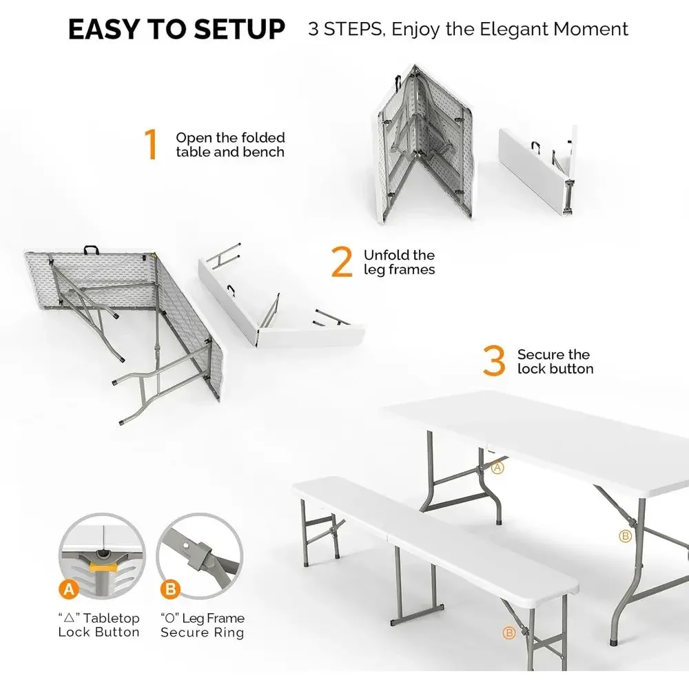 야외 피크닉 테이블 세트(벤치 2개, 6인용 식사 공간 - Outdoor Furniture Dining Set 리뷰 및 가격