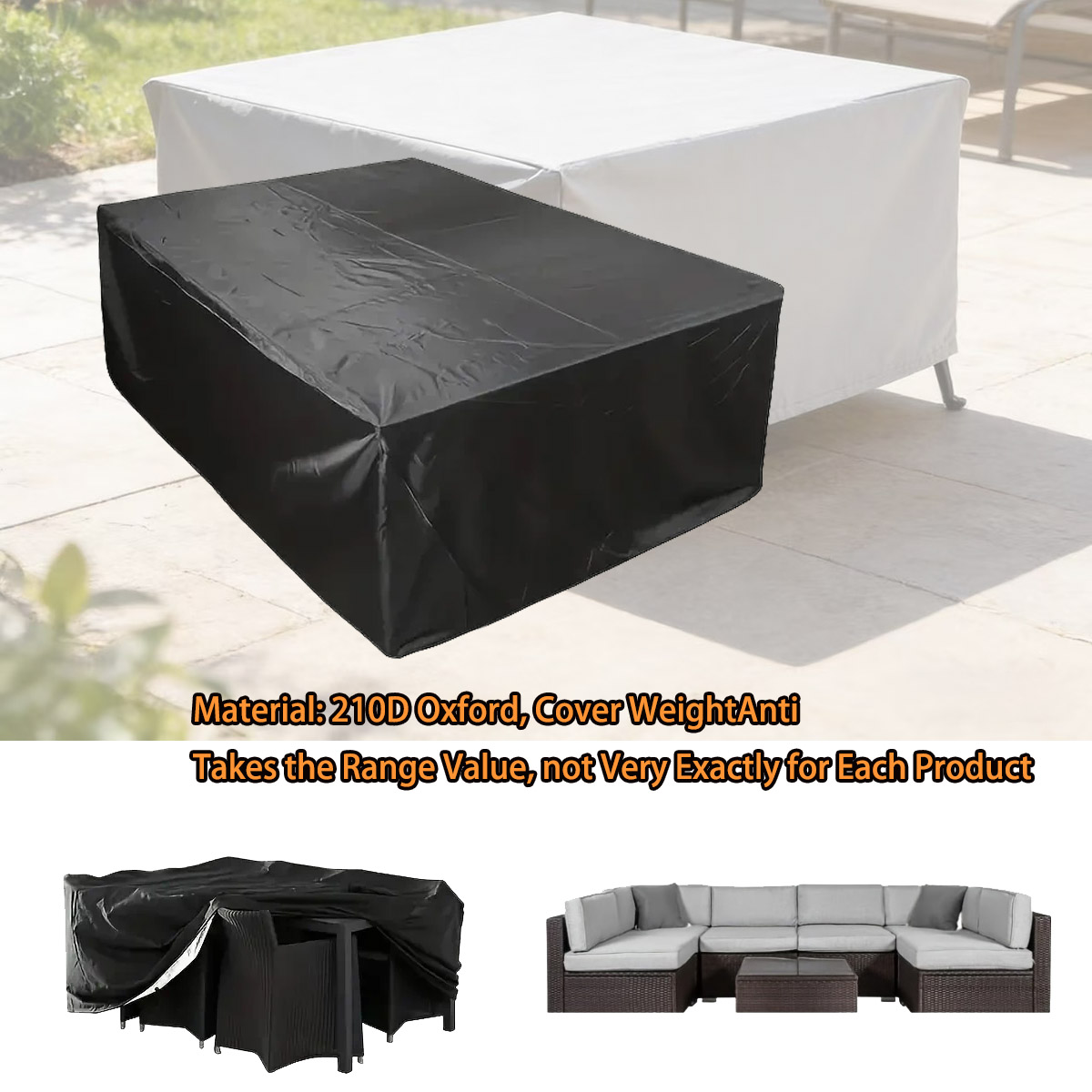 600가지 사이즈의 야외 가구 커버, 자외선 차단 파티 - Outdoor Furniture Waterproof 리뷰 및 가격
