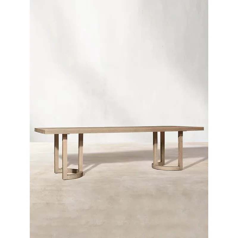 북유럽 스타일 티크 원목 다이닝 세트 1 테이블 6 의 - Outdoor Furniture Dining Set 리뷰 및 가격