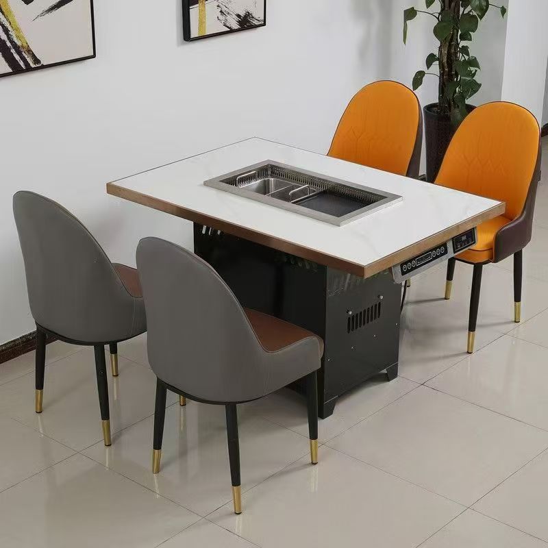 현대식 대리석 식탁 세트, 내장형 스토브, 한국식 샤부 - Outdoor Furniture Dining Set 리뷰 및 가격