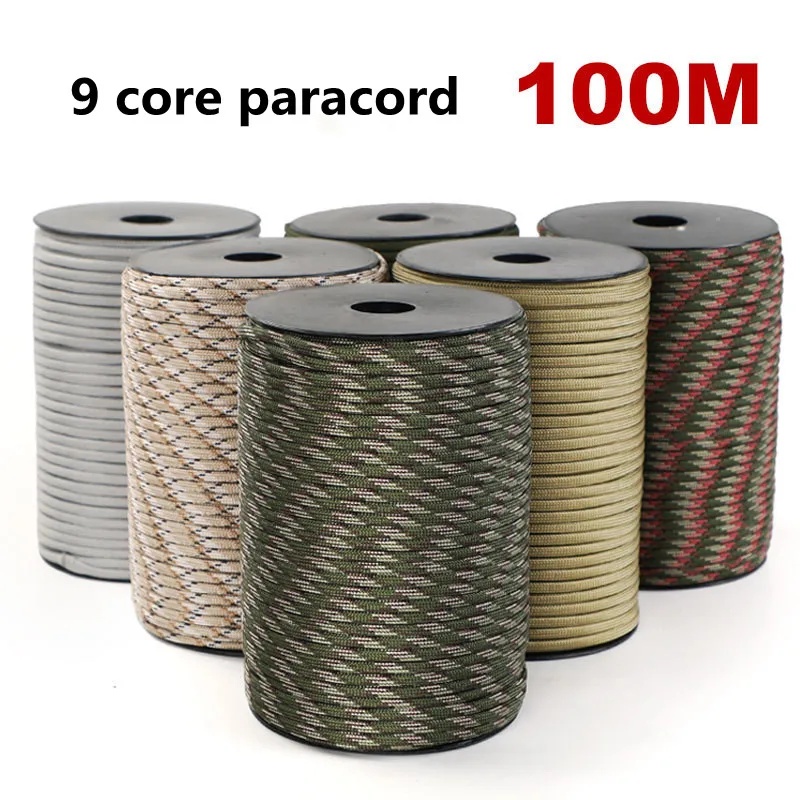 100M 550 군사 표준 9 코어 파라코드 로프 4m - Outdoor Furniture Rope 리뷰 및 가격