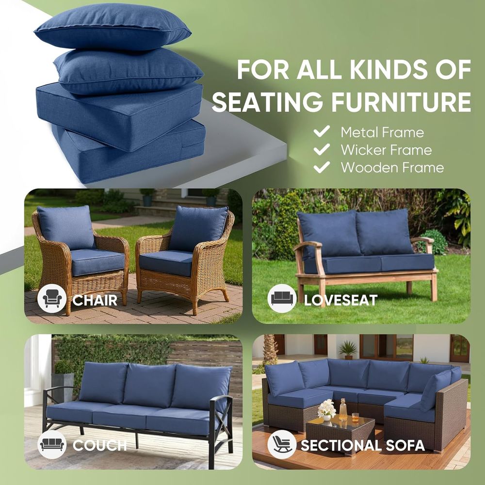 야외용 가구 쿠션, 6인치 두께의 방수 시트 쿠션, 2 - Outdoor Furniture Waterproof 리뷰 및 가격