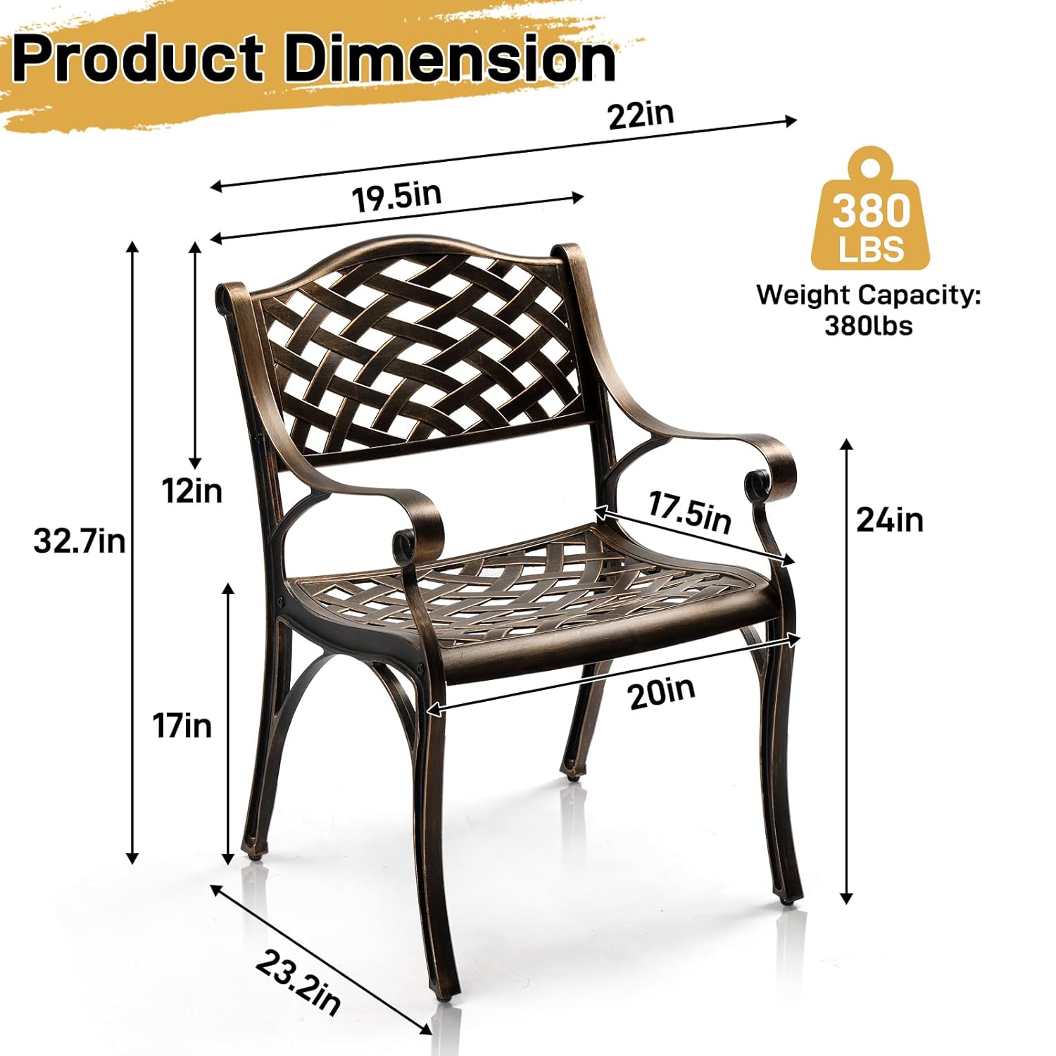 주조 알루미늄 야외 식사용 의자 2개 세트, 전천후 파 - Outdoor Furniture Dining Set 리뷰 및 가격